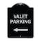 Signmission Valet Parking with Left Arrow Heavy-Gauge Aluminum Architectural Sign, 24" x 18", BS-1824-22750 A-DES-BS-1824-22750 - alternate 1
